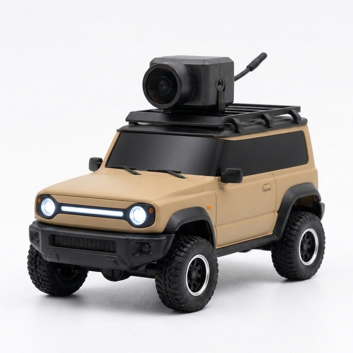 Tinydrift mini FPV RC car with the camera on its roof